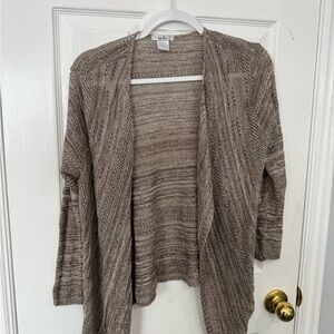 Isela Taupe Open-Front Knit Cardigan
